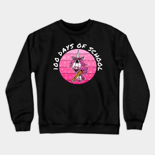 100 Days Of School Unicorn Kindergarten Teacher 2023 Crewneck Sweatshirt